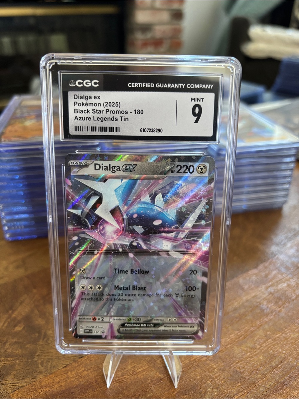 CGC 9 Dialga ex Holo Black Star Promo Pokemon Azure Legends Tin #180